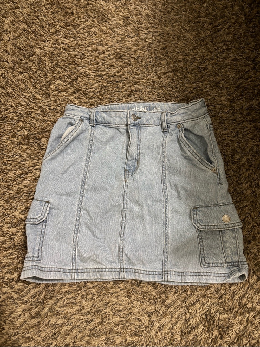 Target Light Blue Denim Cargo Skirt